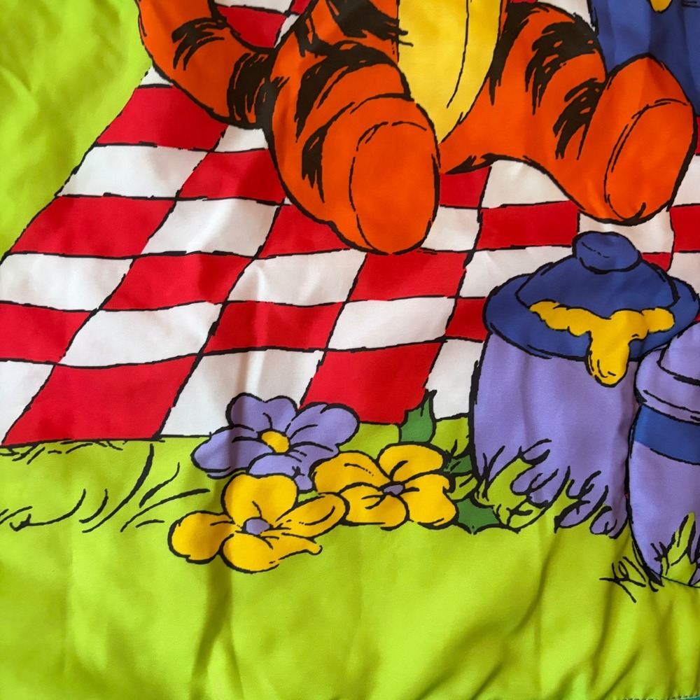 Disney Winnie the Pooh Tigger Vintage Baby Activity Play Mat Picnic Teal Red - Picture 2 of 8